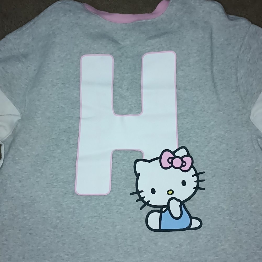 Hello Kitty Gray Sweatshirt with Pink Accents